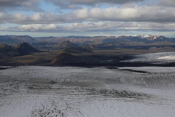 Helicopter Ride Icelandic Glaciers — Stock Photo, Image