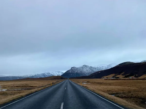 Viaje Invierno Por Carretera Islandia — Foto de Stock