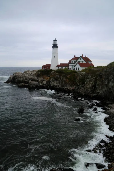 Faro Cape Elizabeth Portland Maine —  Fotos de Stock