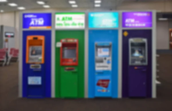 Blur, vagy a gép, vagy Atm (automatikus Teller Machine) átutalás és betét, banki háttér Defocus. — Stock Fotó