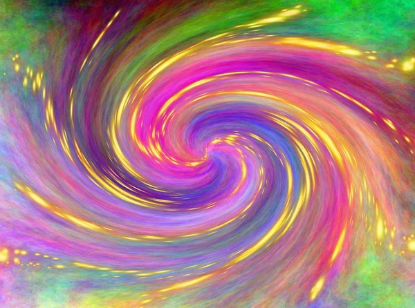 美しい抽象的なカラフルな背景。渦巻銀河とキラキラ — ストック写真
