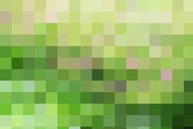 Soyut yeşil sarı kahverengi renkli geometrik kare mozaik karolar 