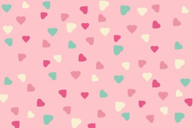 Heartcpink ve yeşil renk tasarımı pembe Ba seamless modeli