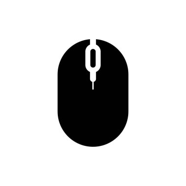 Düz bilgisayar fare vektör simgesi Isolated grafik tasarım, logo, web sitesi, sosyal medya, mobil uygulaması, illüstrasyon için beyaz arka plan