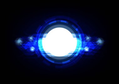 Soyut vektör teknoloji kavramı küresel ağ, bilgisayar illüstrasyon için