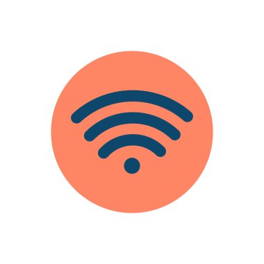 Kablosuz wifi veya uzaktan Internet erişim simge vektör için işaret. Grafik ve web tasarımı için düz stil 