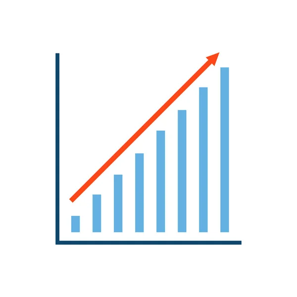 Wykresy Biznesowe Strzałka Wektor Ikona Ilustracja Projektowania — Wektor stockowy
