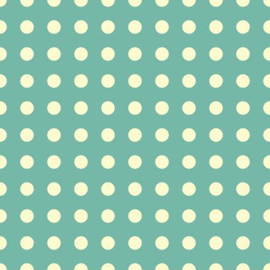 Dikişsiz desen vektör yeşil renk arka plan duvar kağıtları, web tasarım, kartları, davetiyeleri, düğün ya da bebek duş albümleri, arka planlar, sanat ve scrapbooks üzerinde sarı polka noktalı 