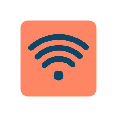 Vektör grafik ve web tasarımı için düz stil kablosuz wifi veya uzaktan Internet erişim simgesini işaret 
