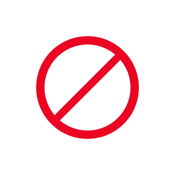 Rotes Stoppschild Symbol Isolieren Auf Weißem Hintergrund Vektor Illustration Dont — Stockvektor
