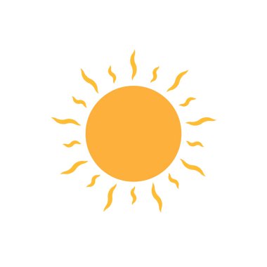 Web tasarım, logo, UI için güneş simgesi vektörü. resimleme