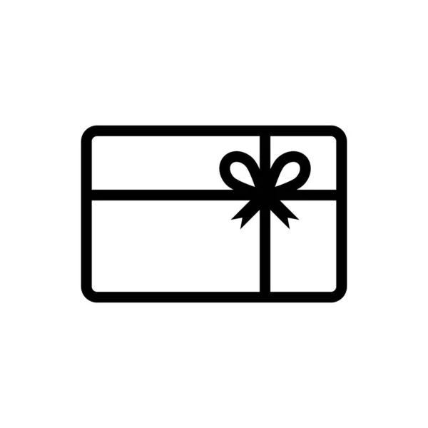 Geschenkkarte Umreißen Symbol Vektor Für Grafik Design Logo Website Soziale — Stockvektor
