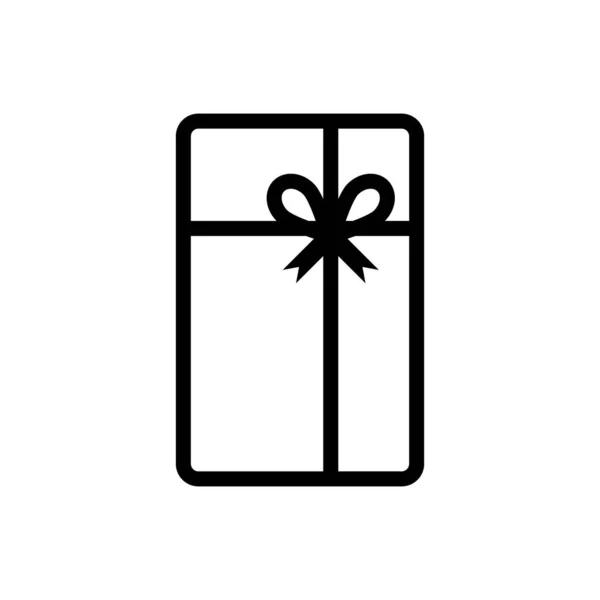 Geschenkkarte Umreißen Symbol Vektor Für Grafik Design Logo Website Soziale — Stockvektor
