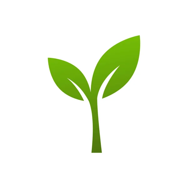 Albero Verde Icona Vettoriale Isolato Sfondo Bianco Simbolo Ecologia Progettazione — Vettoriale Stock