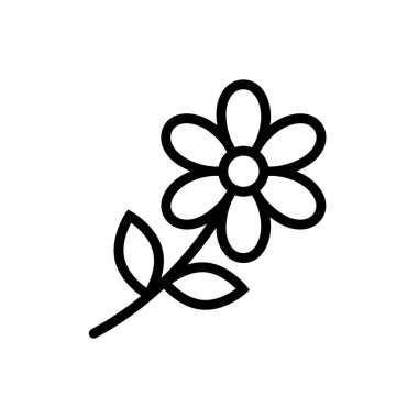 Grafik tasarım, logo, web sitesi, sosyal medya, mobil uygulama, ui illüstrasyon için çiçek ana hatları vektörü