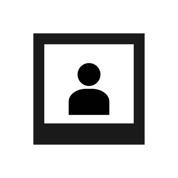 Polaroid Icona Vettoriale Isolato Sfondo Bianco Progettazione Grafica Logo Sito — Vettoriale Stock
