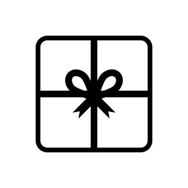 Grafik tasarım, logo, web sitesi, sosyal medya, mobil uygulama, ui illüstrasyon için hediye kartı ana hatları vektörü