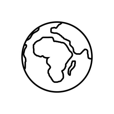 Dünya Gezegeni ikon vektörü web tasarımı, logo, bilgi grafiği, Ui için beyaz arkaplanda izole edildi. resimleme