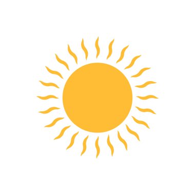 Web tasarım, logo, UI için güneş simgesi vektörü. resimleme