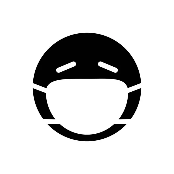Emoji Med Medicinsk Mask Ikon Vektor För Grafisk Design Logotyp — Stock vektor