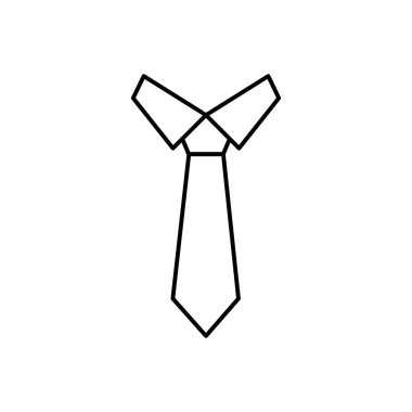 Grafik tasarım, logo, web sitesi, sosyal medya, mobil uygulama, ui illüstrasyon için beyaz arkaplanda izole edilmiş ikon vektör kravat sembolü bağla