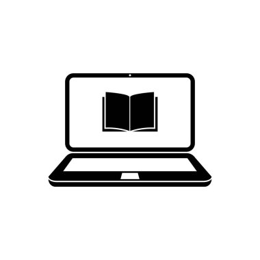 Grafik tasarım, logo, web sitesi, sosyal medya, mobil uygulama, ui illüstrasyon için çevrimiçi kitap ikonu vektör eğitimi kavramını okuyun