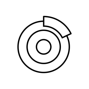 Grafik tasarım, logo, web sitesi, sosyal medya, mobil uygulama, ui illüstrasyon için otomobil fren ana hatları ikonu vektörü