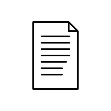 Grafik tasarım, logo, web sitesi, sosyal medya, mobil uygulama, ui illüstrasyon için belge ana hatları ikonu çizimi