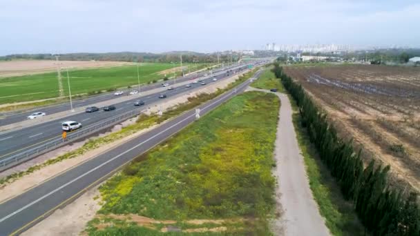 Piédestal Routier Vers Haut Plan Aérien — Video