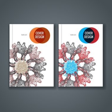 Broşür şablonu düzeni, faaliyet raporu, kitap, dergi kapak tasarımı
