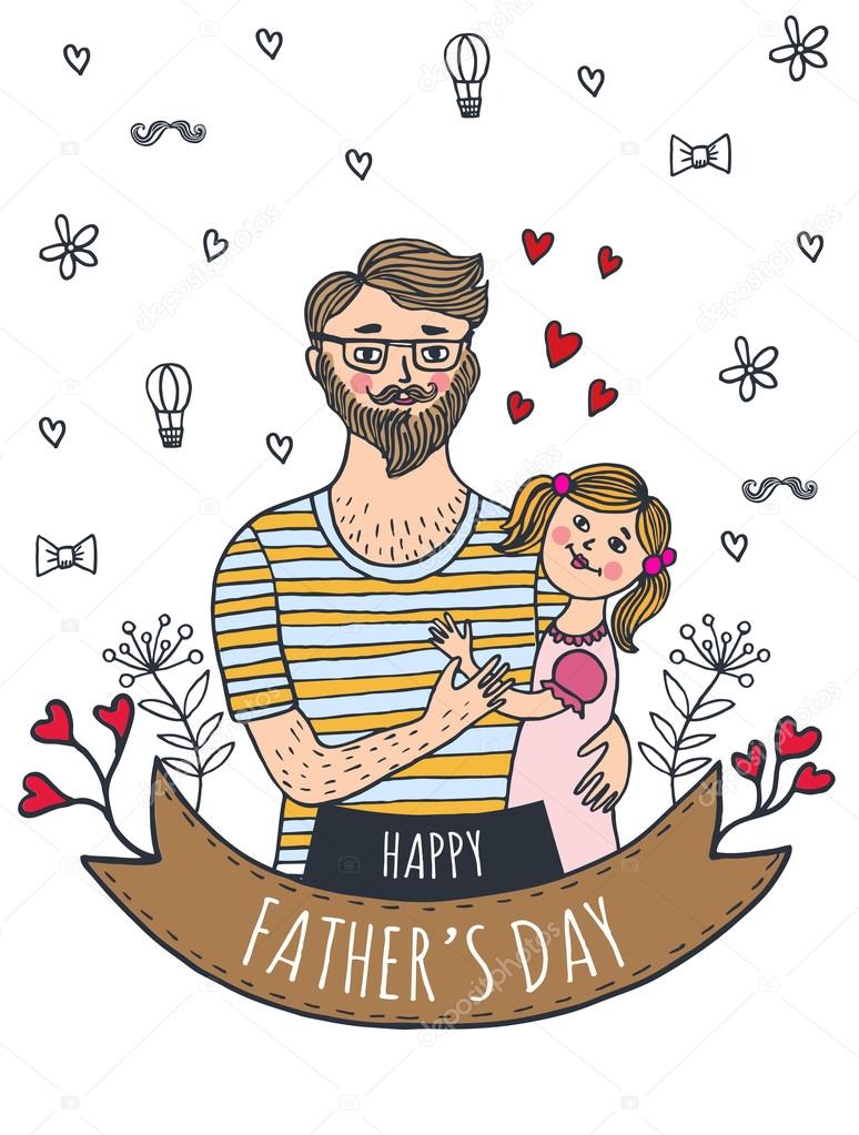 Download Tarjetas de padre de hija | Tarjeta del día de padre feliz ...