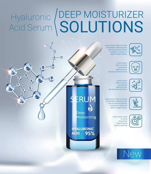 Hyaluronik asit Serum ile vektör çizim