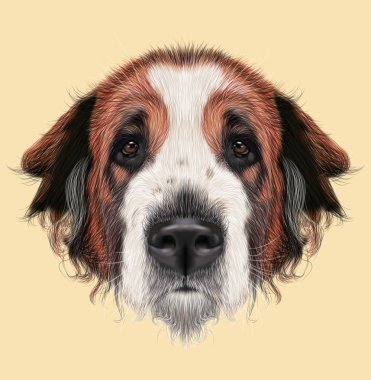 Resimli portre Moskova bekçi köpeği