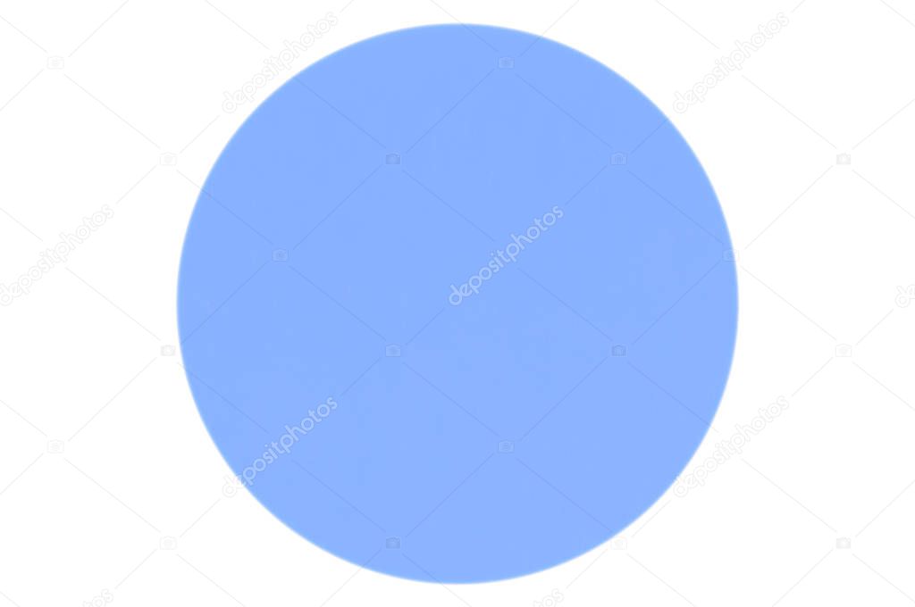 blue round center, white round vignetted frame