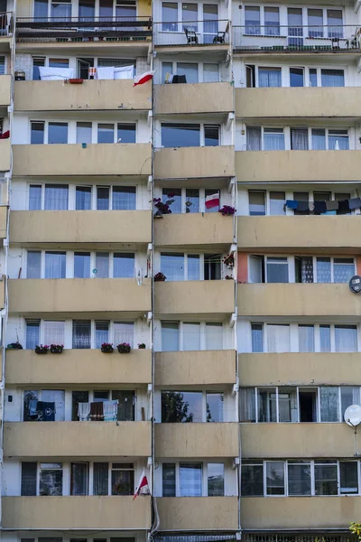 Balconies of Falowiec in Gda��sk — Stock Photo, Image