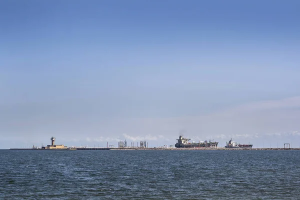 Terminal de combustible líquido del puerto de Gdansk — Foto de Stock