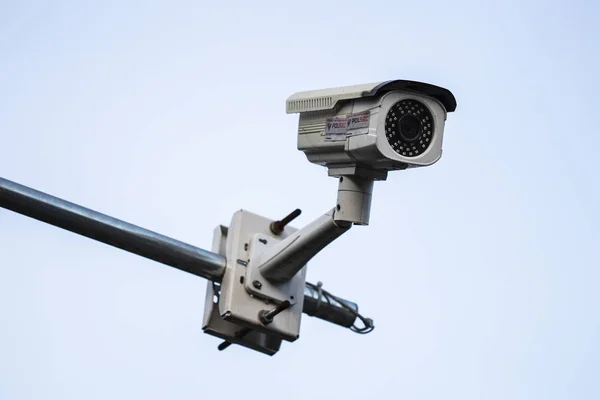 Security camera on boom arm — Stock Photo, Image