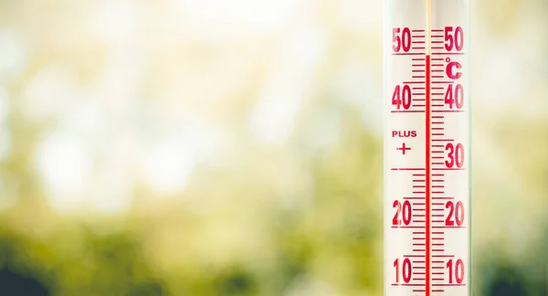 Θερμόμετρο μέτρησης 50 βαθμούς θερμότητας — Φωτογραφία Αρχείου