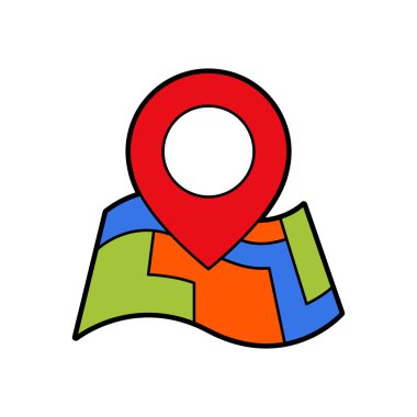 harita simgesi, vektör tasarımları