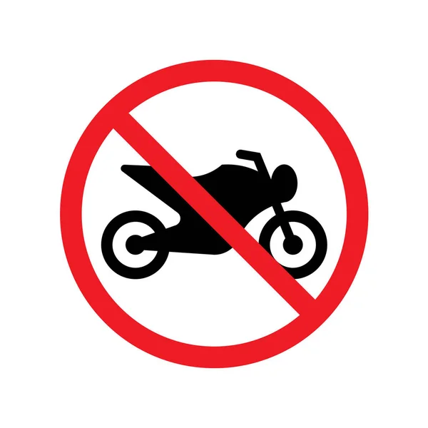 Señal prohibida motocicleta — Archivo Imágenes Vectoriales