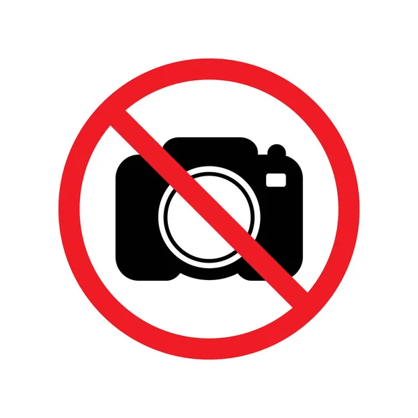 Nenhum símbolo de câmera — Vetor de Stock