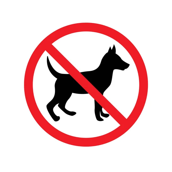 Cão sinais proibidos — Vetor de Stock