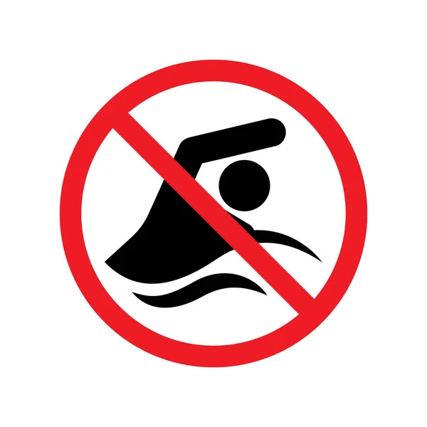 Prohibido nadar — Archivo Imágenes Vectoriales