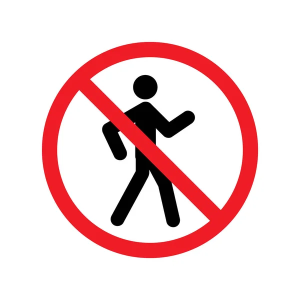 Запрещено ходить / проходить Лицензионные Стоковые Иллюстрации