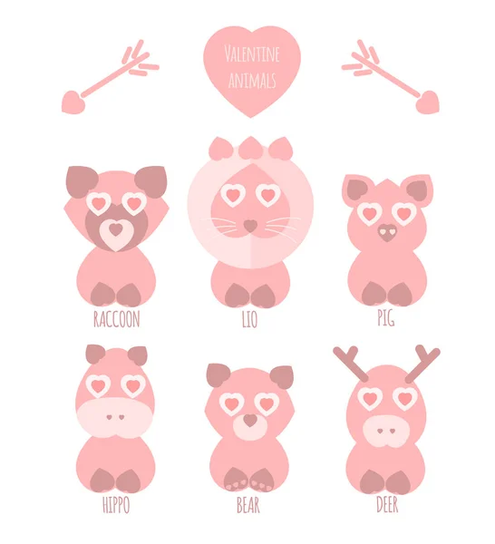 Sevgililer günü hayvanlar kalp gözleri ile