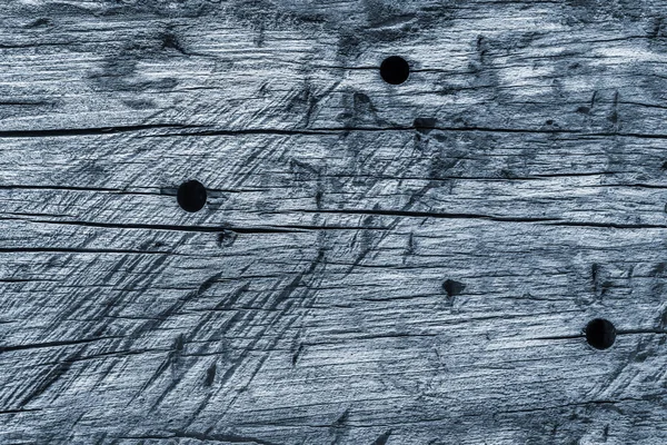 Old Knotted Wood Weathered Rotten Cracked Bleached And Stained Powder Blue Grunge Texture — Stock Photo, Image