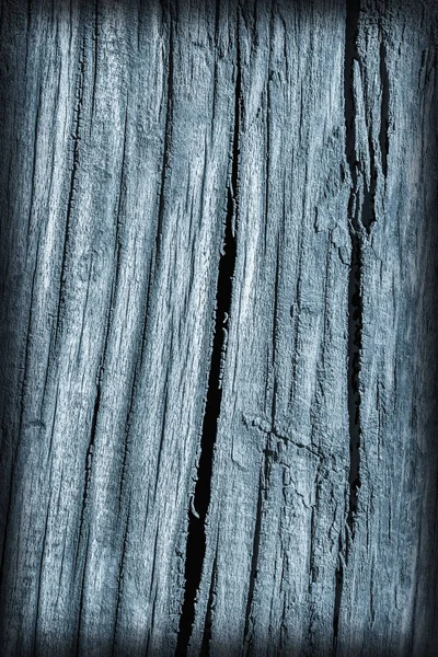 Old Knotted Wood Weathered Rotten Cracked Bleached And Stained Blue Vignetted Grunge Texture