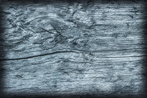 Stare drewno wiązane wyblakły zardzewiały zgniłe pęknięty bielonej i barwione niebieski winietowane Grunge tekstur — Zdjęcie stockowe