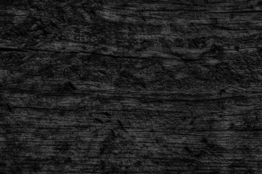 Eski düğümlü ahşap çürümüş kırık ağartılmış ve lekeli kömür siyah Grunge doku yıpranmış