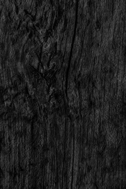 Eski düğümlü ahşap çürümüş kırık ağartılmış ve lekeli kömür siyah Grunge doku yıpranmış